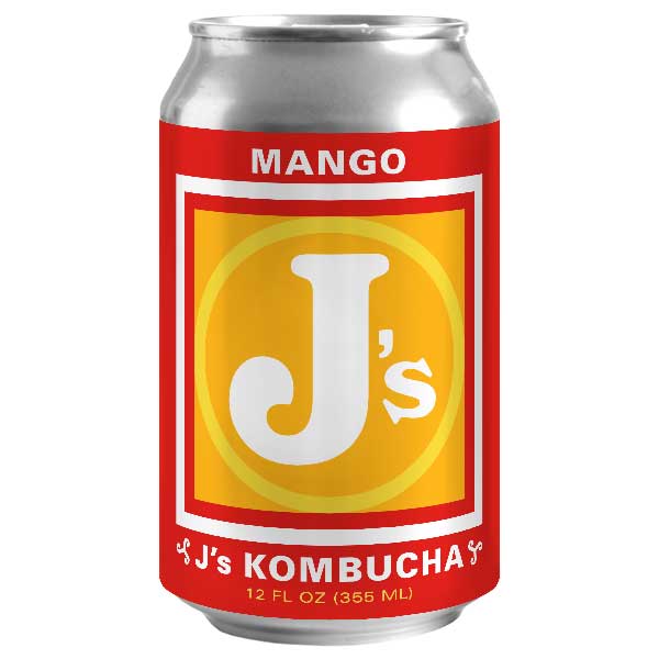 
                      
                        J's Kombucha, Mango Kombucha, 12 oz can, St. Paul, Minneapolis, Minnesota
                      
                    